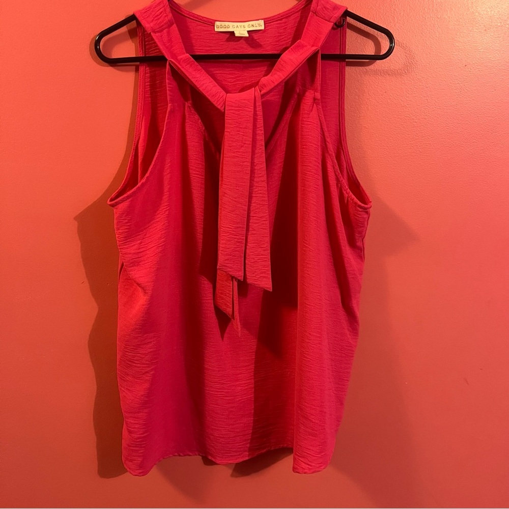 Good Days Only Sleeveless Pink Blouse Top - Picture 3 of 8